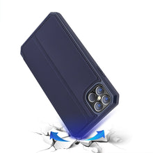 Заредете изображение във визуализатора на галерията – DUX DUCIS Skin X Bookcase type case for iPhone 12 Pro Max blue - TopMag
