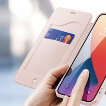 Заредете изображение във визуализатора на галерията – DUX DUCIS Skin X Bookcase type case for iPhone 12 Pro Max pink - TopMag
