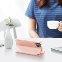 Заредете изображение във визуализатора на галерията – DUX DUCIS Skin X Bookcase type case for iPhone 12 Pro Max pink - TopMag
