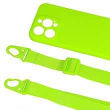 Заредете изображение във визуализатора на галерията – Strap Silicone Case for Iphone 15 design 2 lime
