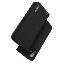 Заредете изображение във визуализатора на галерията – DUX DUCIS Wish Genuine Leather Bookcase type case for iPhone 12 Pro / iPhone 12 black - TopMag
