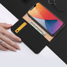 Заредете изображение във визуализатора на галерията – DUX DUCIS Wish Genuine Leather Bookcase type case for iPhone 12 Pro Max black - TopMag

