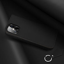 Заредете изображение във визуализатора на галерията – DUX DUCIS Wish Genuine Leather Bookcase type case for iPhone 12 Pro Max black - TopMag
