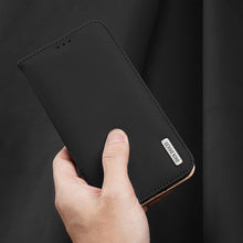 Заредете изображение във визуализатора на галерията – DUX DUCIS Wish Genuine Leather Bookcase type case for iPhone 12 Pro Max black - TopMag
