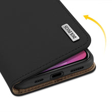 Заредете изображение във визуализатора на галерията – DUX DUCIS Wish Genuine Leather Bookcase type case for iPhone 12 Pro Max black - TopMag
