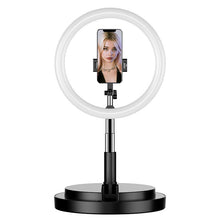 Заредете изображение във визуализатора на галерията – Ring lamp selfie LED flash tripod 52 - 170 cm black phone holder - TopMag
