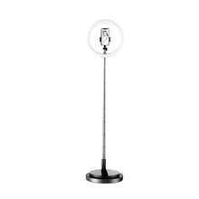 Заредете изображение във визуализатора на галерията – Ring lamp selfie LED flash tripod 52 - 170 cm black phone holder - TopMag
