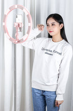 Заредете изображение във визуализатора на галерията – Ring lamp selfie LED flash tripod 52 - 170 cm black phone holder - TopMag
