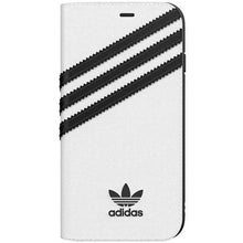 Заредете изображение във визуализатора на галерията – Adidas OR Booklet Case PU iPhone 6 / 6s / 7 / 8 / SE2020 / SE2022 white/white 39158
