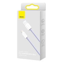 Заредете изображение във визуализатора на галерията – Baseus Dynamic 2 Series USB-A - Lightning 2.4A 480Mbps cable 1m purple
