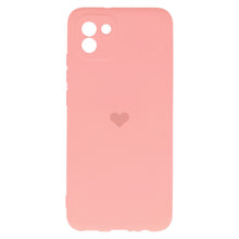 Заредете изображение във визуализатора на галерията – Vennus Silicone Heart Case for Samsung Galaxy A03 design 1 pink

