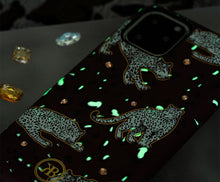 Заредете изображение във визуализатора на галерията – Kingxbar Forest glowing in the dark case decorated with original Swarovski crystals iPhone 11 Pro purple - TopMag
