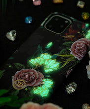 Заредете изображение във визуализатора на галерията – Kingxbar Forest glowing in the dark case decorated with original Swarovski crystals iPhone 11 Pro Max purple - TopMag
