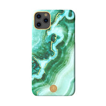 Заредете изображение във визуализатора на галерията – Kingxbar Marble Series case decorated printed marble iPhone 11 Pro green - TopMag
