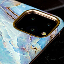 Заредете изображение във визуализатора на галерията – Kingxbar Marble Series case decorated printed marble iPhone 11 Pro green - TopMag
