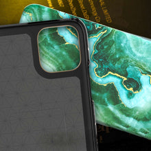 Заредете изображение във визуализатора на галерията – Kingxbar Marble Series case decorated printed marble iPhone 11 Pro green - TopMag
