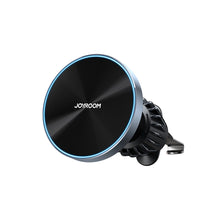 Заредете изображение във визуализатора на галерията – Joyroom magnetic car holder 15W wireless charger for air vent black (JR-ZS240)
