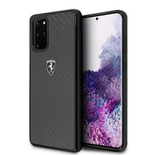 Заредете изображение във визуализатора на галерията – Ferrari Hardcase FEHCAHCS67BK S20+ G985 black/czarny Carbon Heritage - TopMag
