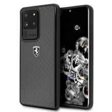Заредете изображение във визуализатора на галерията – Ferrari Hardcase FEHCAHCS69BK S20 Ultra G988 black/czarny Carbon Heritage - TopMag
