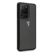Заредете изображение във визуализатора на галерията – Ferrari Hardcase FEHCAHCS69BK S20 Ultra G988 black/czarny Carbon Heritage - TopMag
