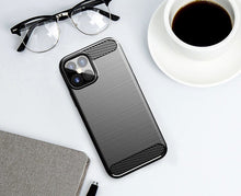 Заредете изображение във визуализатора на галерията – Carbon Case Flexible Cover TPU Case for iPhone 12 mini black - TopMag
