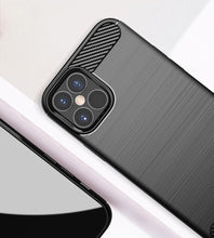 Заредете изображение във визуализатора на галерията – Carbon Case Flexible Cover TPU Case for iPhone 12 mini black - TopMag
