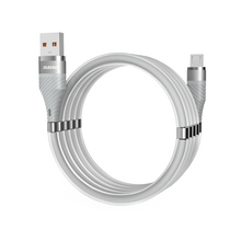 Заредете изображение във визуализатора на галерията – Dudao self-organizing magnetic cable USB cable - micro USB 5 A 1 m gray (L1xsM light gray) - TopMag
