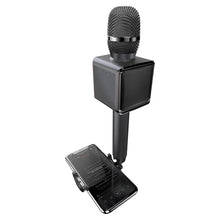 Заредете изображение във визуализатора на галерията – Dudao Wireless Bluetooth Karaoke Microphone Speaker Phone Holder Black (Y16 black) - TopMag
