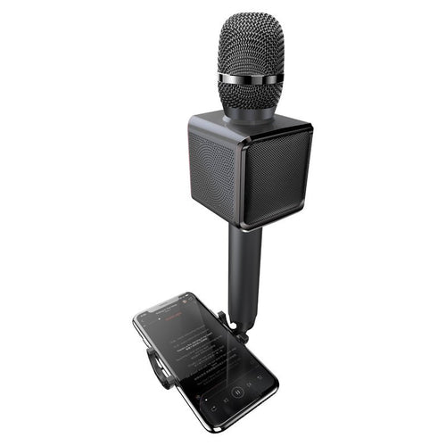 Dudao Wireless Bluetooth Karaoke Microphone Speaker Phone Holder Black (Y16 black) - TopMag