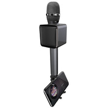 Заредете изображение във визуализатора на галерията – Dudao Wireless Bluetooth Karaoke Microphone Speaker Phone Holder Black (Y16 black) - TopMag
