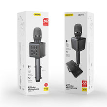 Заредете изображение във визуализатора на галерията – Dudao Wireless Bluetooth Karaoke Microphone Speaker Phone Holder Black (Y16 black) - TopMag
