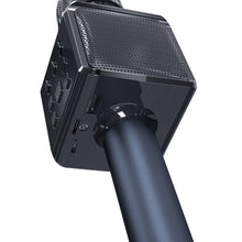 Заредете изображение във визуализатора на галерията – Dudao Wireless Bluetooth Karaoke Microphone Speaker Phone Holder Black (Y16 black) - TopMag
