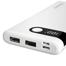 Заредете изображение във визуализатора на галерията – Dudao powerbank 10000 mAh 2x USB / USB Type C / micro USB 2 A with LED screen white (K9Pro-01) - TopMag
