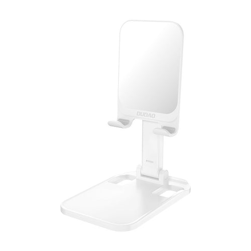 Dudao desk telescopic stand foldable phone holder tablet white (F5XS whie) - TopMag