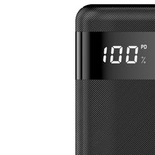 Заредете изображение във визуализатора на галерията – Dudao powerbank 20000 mAh 2x USB / USB Type C / micro USB 2 A with LED screen black (K9Pro-06) - TopMag
