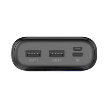 Заредете изображение във визуализатора на галерията – Dudao powerbank 20000 mAh 2x USB / USB Type C / micro USB 2 A with LED screen black (K9Pro-06) - TopMag
