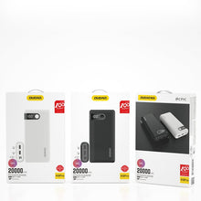 Заредете изображение във визуализатора на галерията – Dudao powerbank 20000 mAh 2x USB / USB Type C / micro USB 2 A with LED screen black (K9Pro-06) - TopMag
