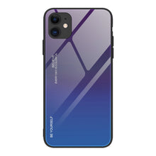 Заредете изображение във визуализатора на галерията – Gradient Glass Durable Cover with Tempered Glass Back iPhone 12 mini green-purple - TopMag
