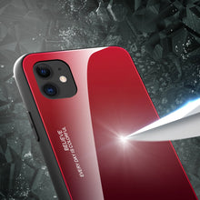 Заредете изображение във визуализатора на галерията – Gradient Glass Durable Cover with Tempered Glass Back iPhone 12 Pro / iPhone 12 pink-purple - TopMag
