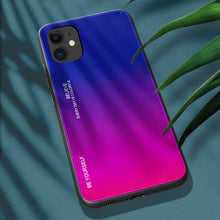 Заредете изображение във визуализатора на галерията – Gradient Glass Durable Cover with Tempered Glass Back iPhone 12 Pro / iPhone 12 pink-purple - TopMag

