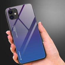 Заредете изображение във визуализатора на галерията – Gradient Glass Durable Cover with Tempered Glass Back iPhone 12 Pro / iPhone 12 green-purple - TopMag
