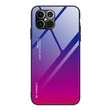 Заредете изображение във визуализатора на галерията – Gradient Glass Durable Cover with Tempered Glass Back iPhone 12 Pro Max pink-purple - TopMag
