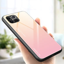 Заредете изображение във визуализатора на галерията – Gradient Glass Durable Cover with Tempered Glass Back iPhone 12 Pro Max pink - TopMag

