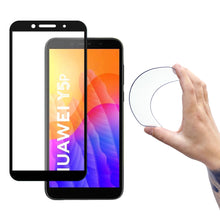 Заредете изображение във визуализатора на галерията – Wozinsky Full Cover Flexi Nano Glass Hybrid Screen Protector with frame for Huawei Y5p black - TopMag
