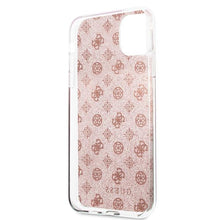 Заредете изображение във визуализатора на галерията – Guess GUHCN65TPERG iPhone 11 Pro Max różowy/pink hard case 4G Peony Glitter
