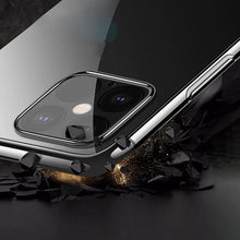 Заредете изображение във визуализатора на галерията – Clear Color Case Gel TPU Electroplating frame Cover for iPhone 12 Pro Max black - TopMag
