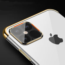 Заредете изображение във визуализатора на галерията – Clear Color Case Gel TPU Electroplating frame Cover for iPhone 12 Pro Max black - TopMag
