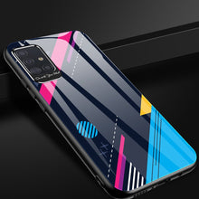 Заредете изображение във визуализатора на галерията – Color Glass Case Durable Cover with Tempered Glass Back and camera cover Samsung Galaxy A51 pattern 1
