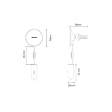 Заредете изображение във визуализатора на галерията – Baseus CW01 MagSafe 15W USB 25W inductive car charger - black
