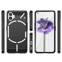 Заредете изображение във визуализатора на галерията – Carbon Case case for Nothing Phone 1 flexible silicone carbon cover black
